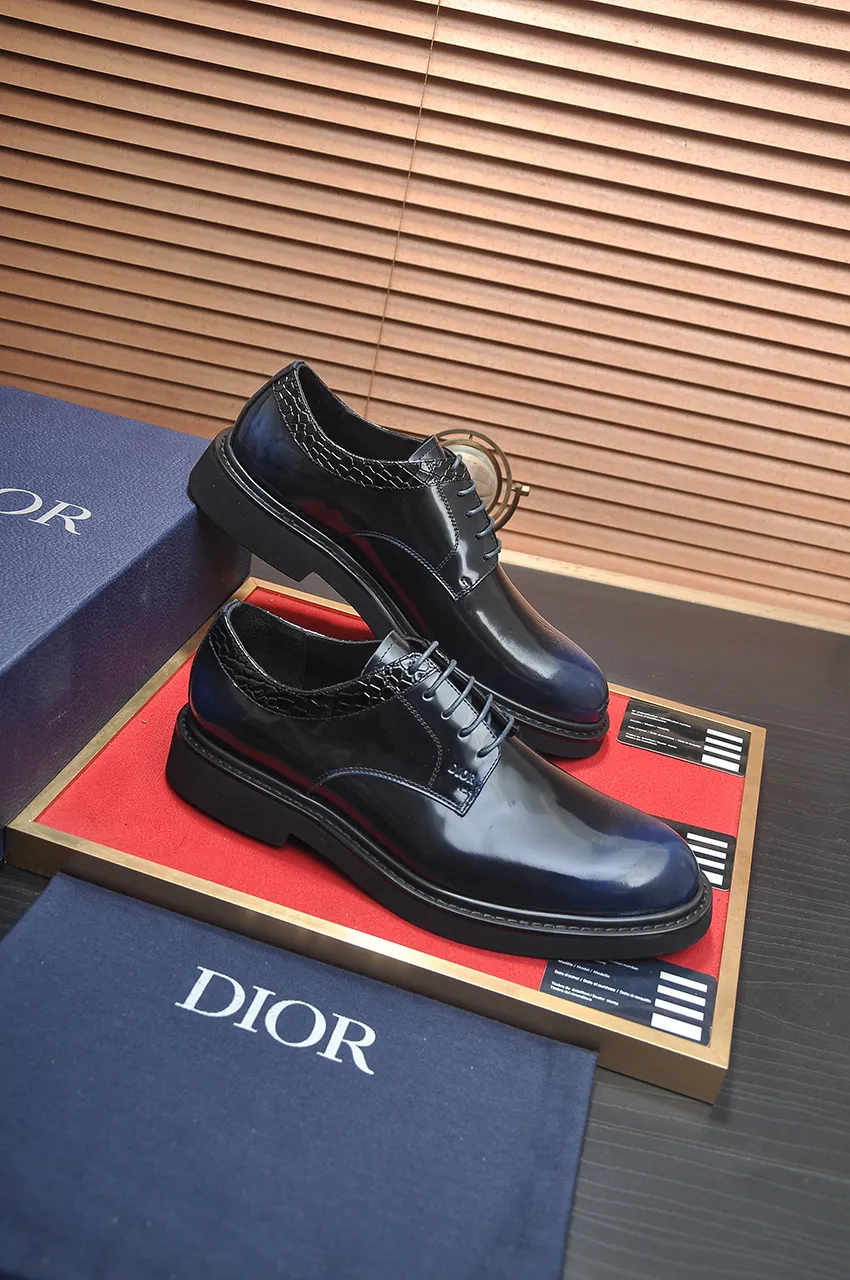 Men's shoes 💰780💶[Dior] (water-dyed cowhide lining) Dior original 1:1 high-quality factory, imported original materials, imported raw cowhide, water-dyed cowhide lining, original TPU outsole, code number: 39-44 (38 45 custom-made, non-refundable)